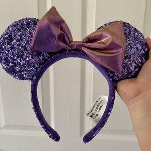 Official Disney Purple Sequins Minnie Mouse Ears
